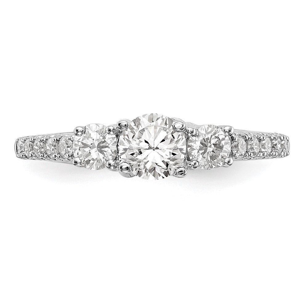 3 Stone Diamond Semi-Mount Engagement Rings