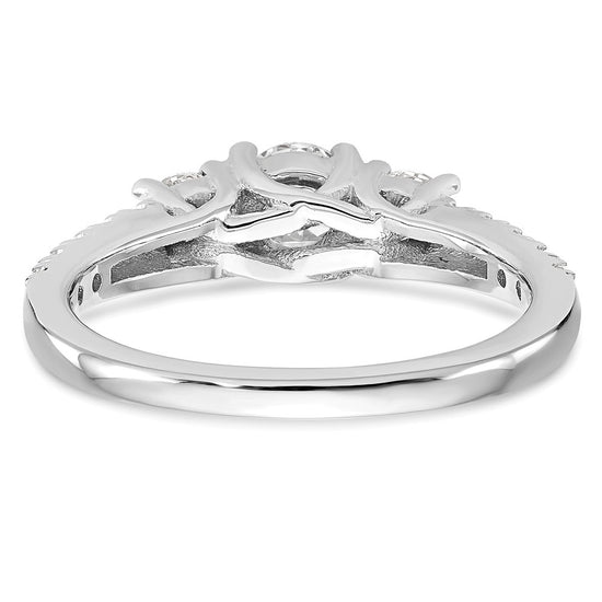 3 Stone Diamond Semi-Mount Engagement Rings