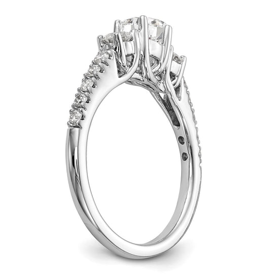 3 Stone Diamond Semi-Mount Engagement Rings