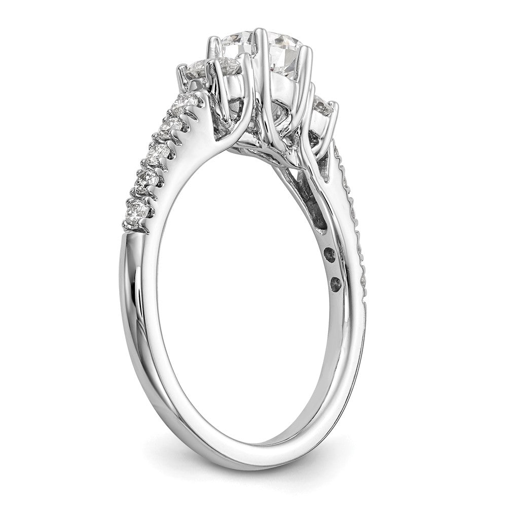 3 Stone Diamond Semi-Mount Engagement Rings