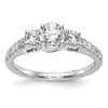 3 Stone Diamond Semi-Mount Engagement Rings
