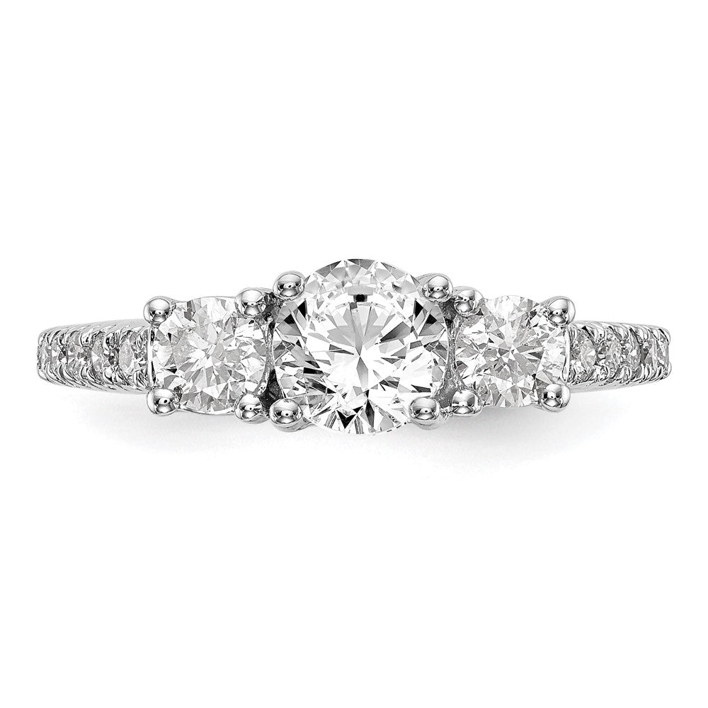 3 Stone Diamond Semi-Mount Engagement Rings