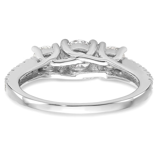 3 Stone Diamond Semi-Mount Engagement Rings