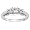 3 Stone Diamond Semi-Mount Engagement Rings