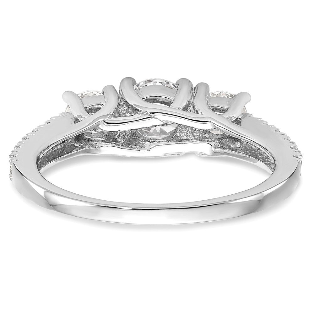 3 Stone Diamond Semi-Mount Engagement Rings