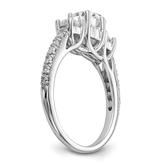 3 Stone Diamond Semi-Mount Engagement Rings