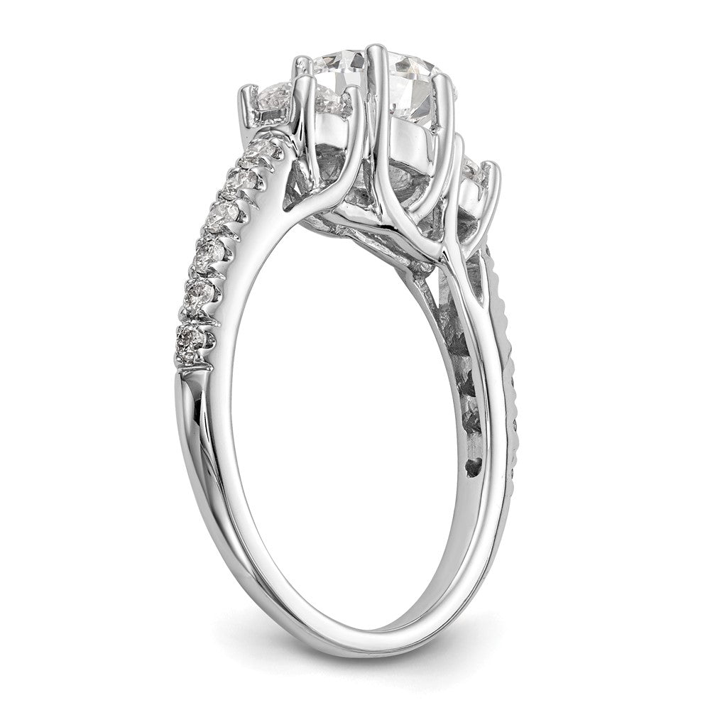 3 Stone Diamond Semi-Mount Engagement Rings