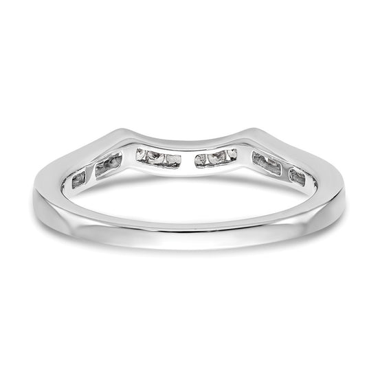 14k White Gold 1/5 carat Lab Grown Diamond VS/SI+ G+ Complete Wedding Band