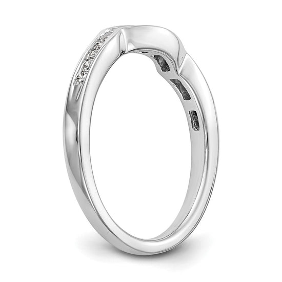14k White Gold 1/5 carat Lab Grown Diamond VS/SI+ G+ Complete Wedding Band