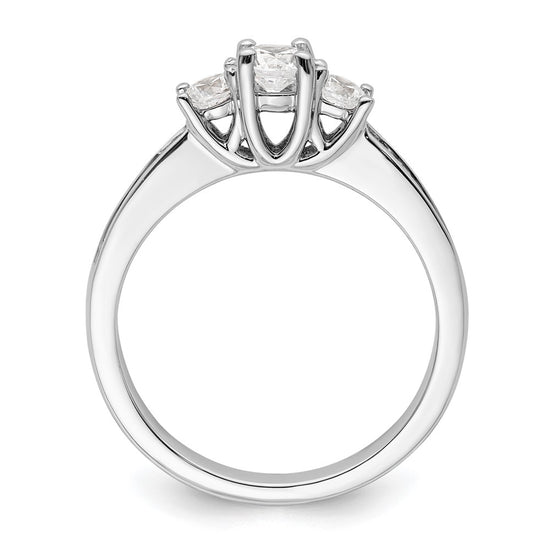 3 Stone Diamond Semi-Mount Engagement Rings