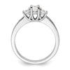 3 Stone Diamond Semi-Mount Engagement Rings