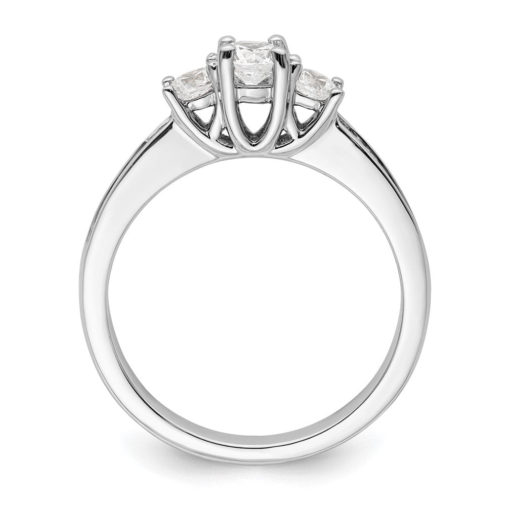 3 Stone Diamond Semi-Mount Engagement Rings