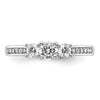 3 Stone Diamond Semi-Mount Engagement Rings