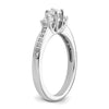3 Stone Diamond Semi-Mount Engagement Rings