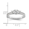 3 Stone Diamond Semi-Mount Engagement Rings