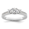 3 Stone Diamond Semi-Mount Engagement Rings