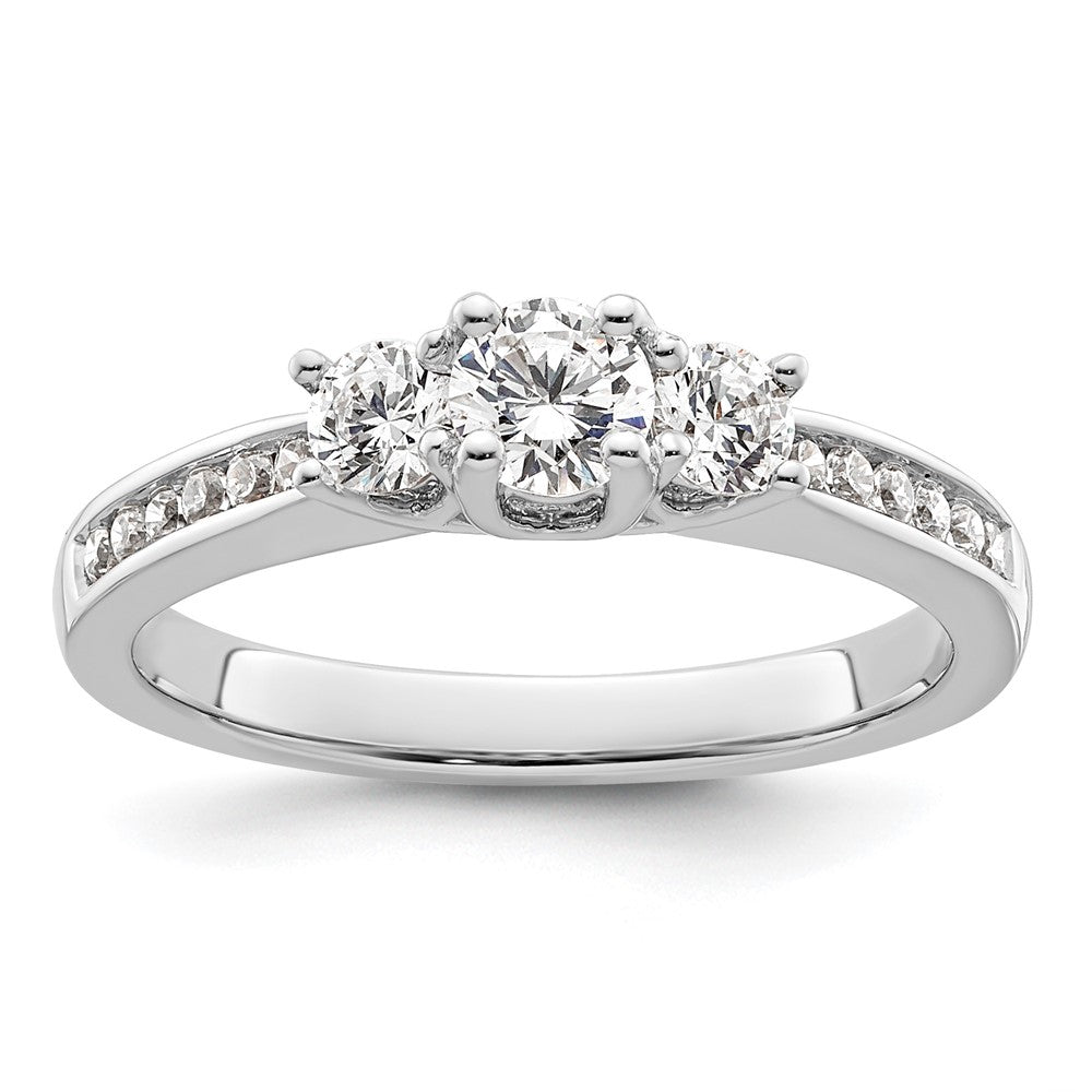 3 Stone Diamond Semi-Mount Engagement Rings