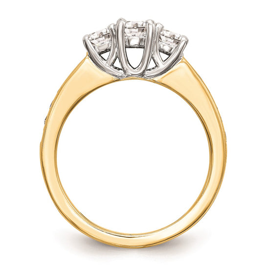 3 Stone Diamond Semi-Mount Engagement Rings