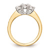 3 Stone Diamond Semi-Mount Engagement Rings