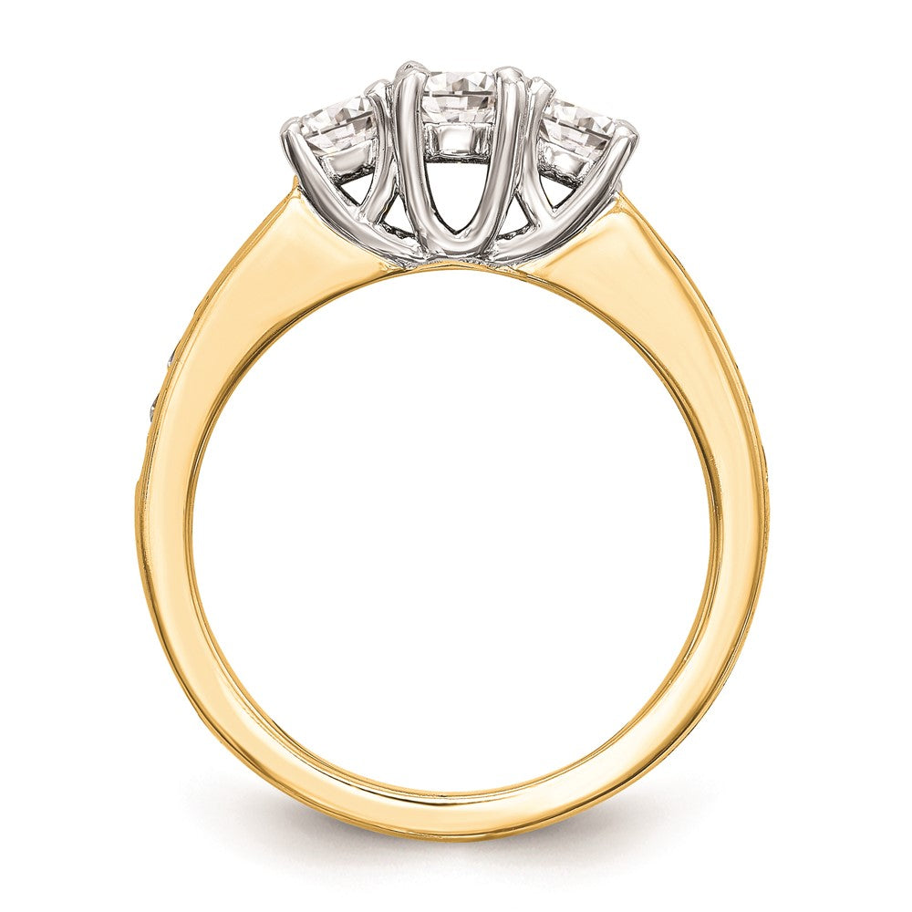 3 Stone Diamond Semi-Mount Engagement Rings