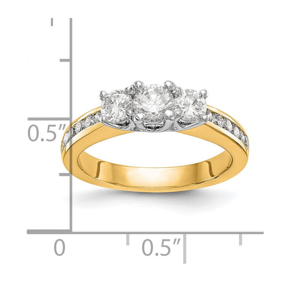 3 Stone Diamond Semi-Mount Engagement Rings
