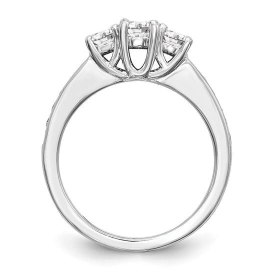 3 Stone Diamond Semi-Mount Engagement Rings