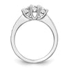 3 Stone Diamond Semi-Mount Engagement Rings