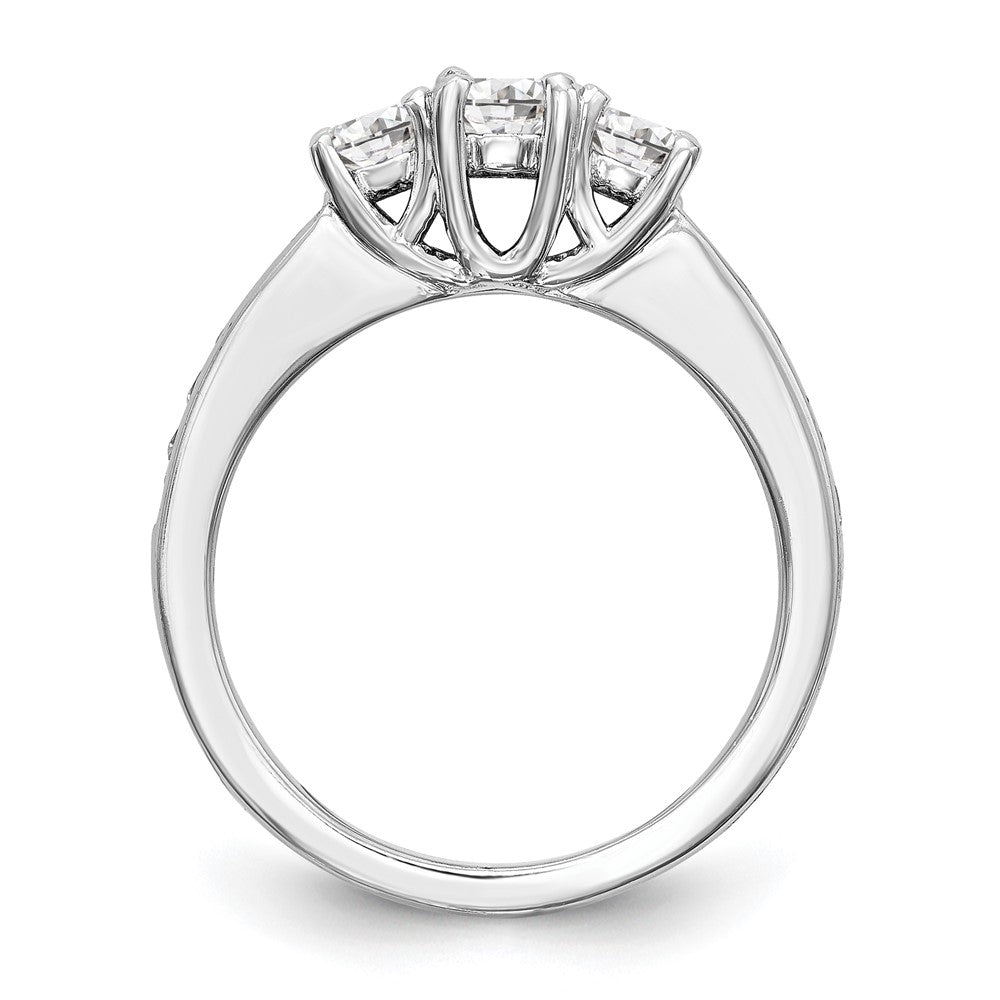 3 Stone Diamond Semi-Mount Engagement Rings
