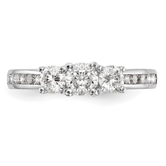 3 Stone Diamond Semi-Mount Engagement Rings