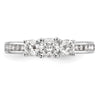 3 Stone Diamond Semi-Mount Engagement Rings