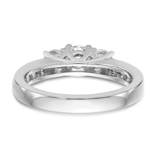 3 Stone Diamond Semi-Mount Engagement Rings