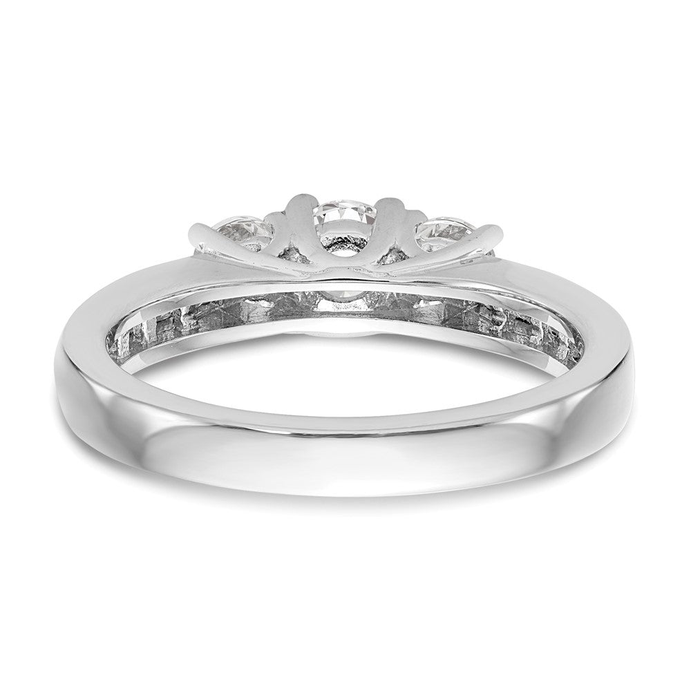 3 Stone Diamond Semi-Mount Engagement Rings