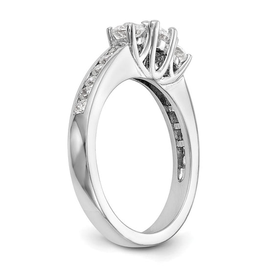 3 Stone Diamond Semi-Mount Engagement Rings