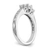 3 Stone Diamond Semi-Mount Engagement Rings