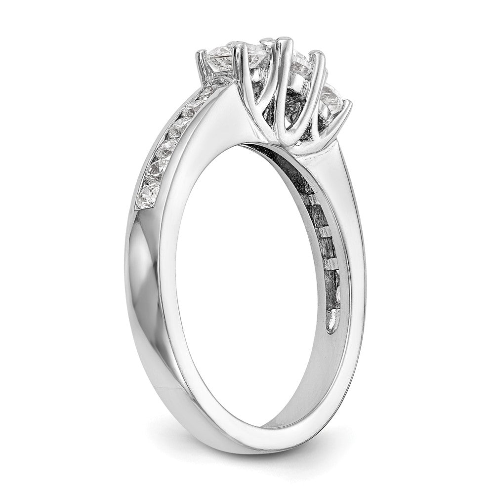 3 Stone Diamond Semi-Mount Engagement Rings