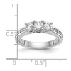 3 Stone Diamond Semi-Mount Engagement Rings