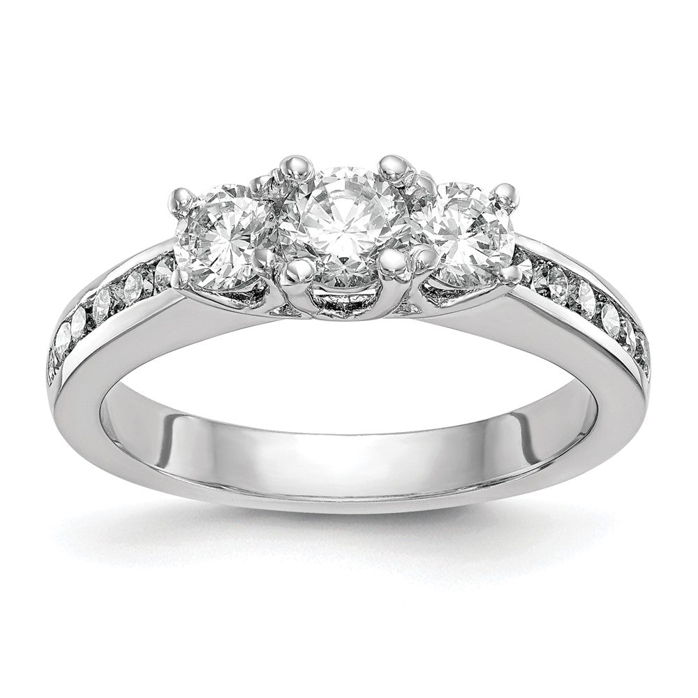 3 Stone Diamond Semi-Mount Engagement Rings