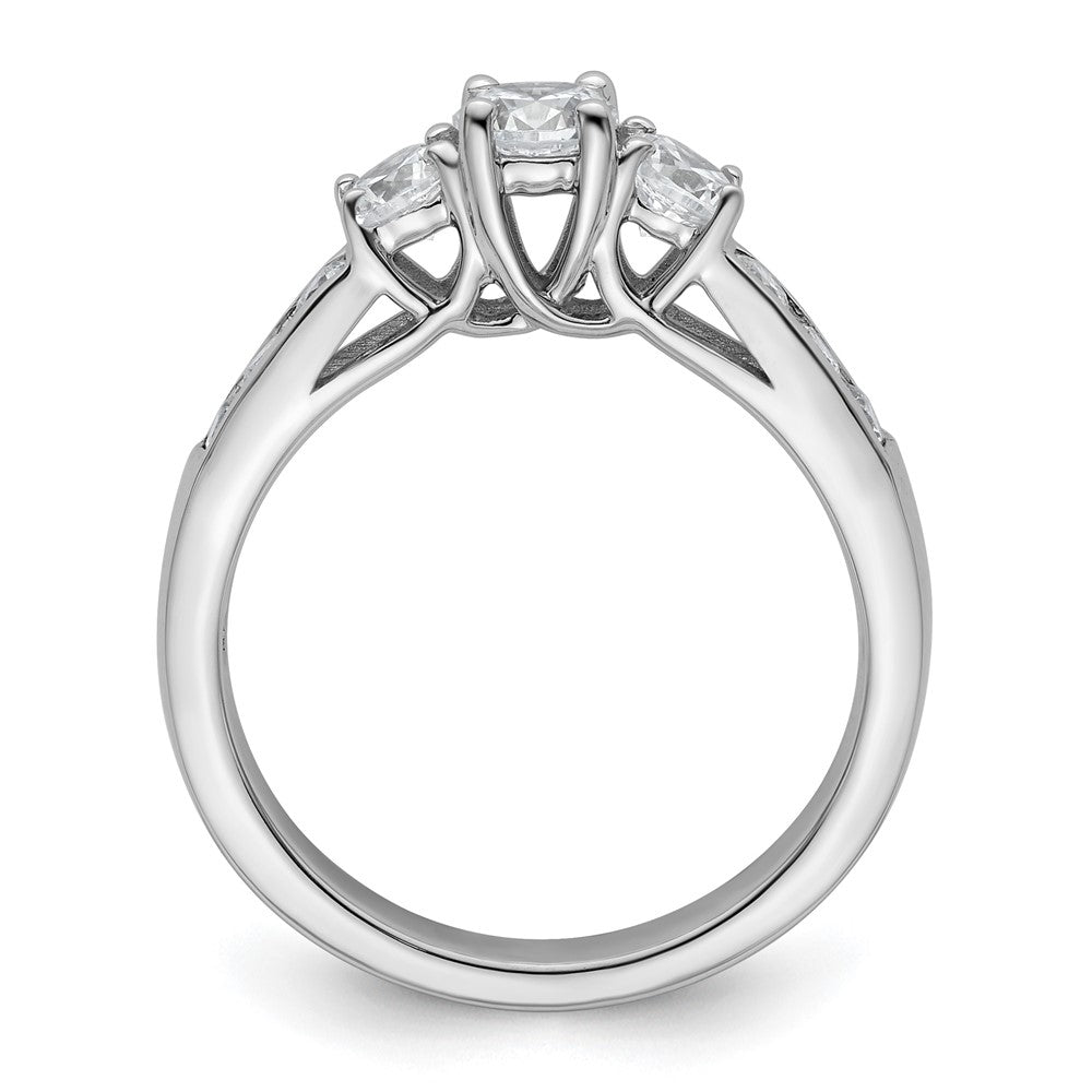 3 Stone Diamond Semi-Mount Engagement Rings