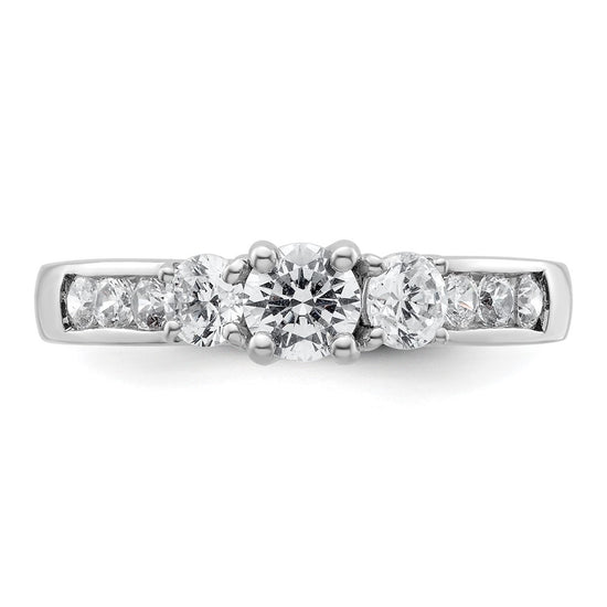 3 Stone Diamond Semi-Mount Engagement Rings
