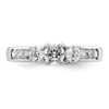 3 Stone Diamond Semi-Mount Engagement Rings