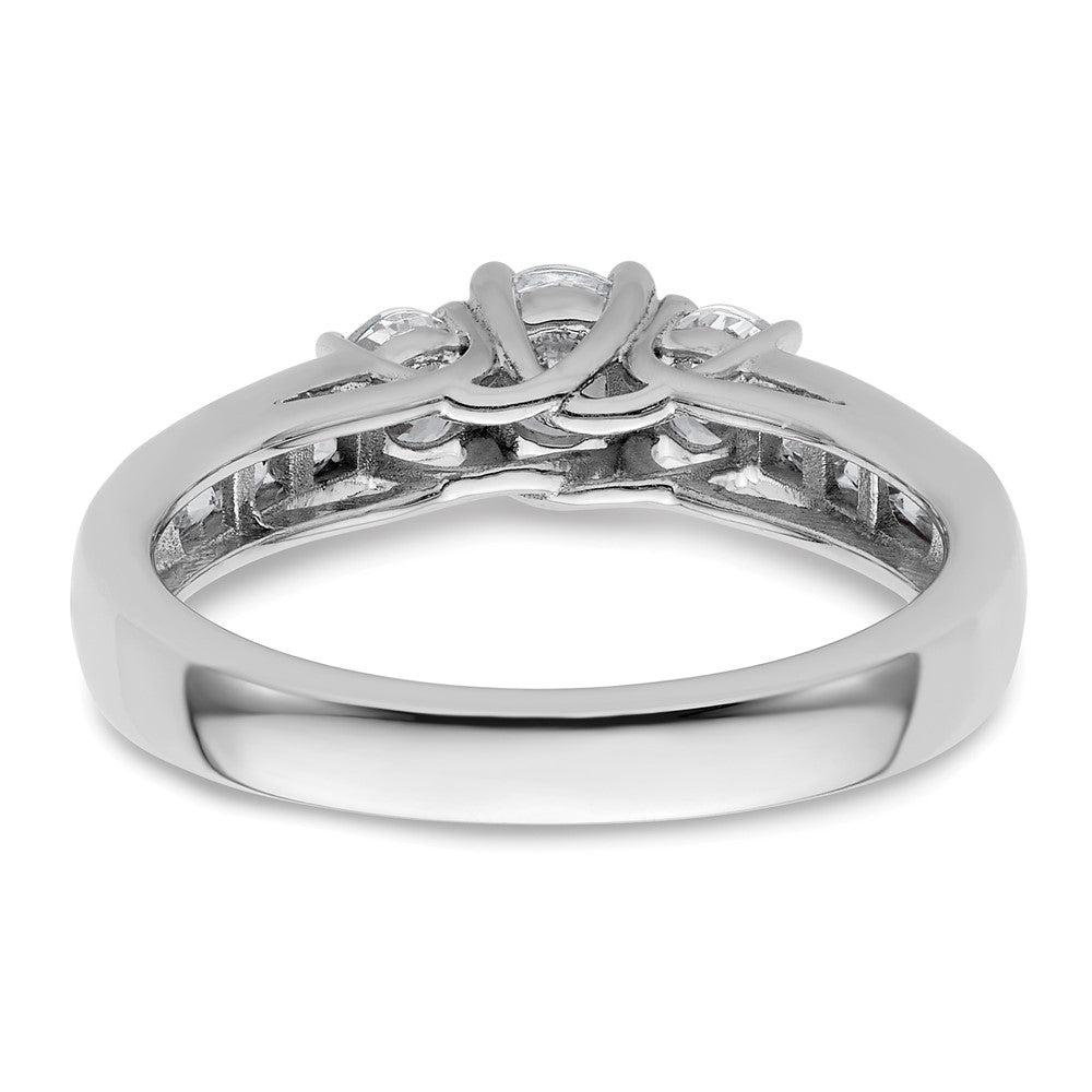 3 Stone Diamond Semi-Mount Engagement Rings
