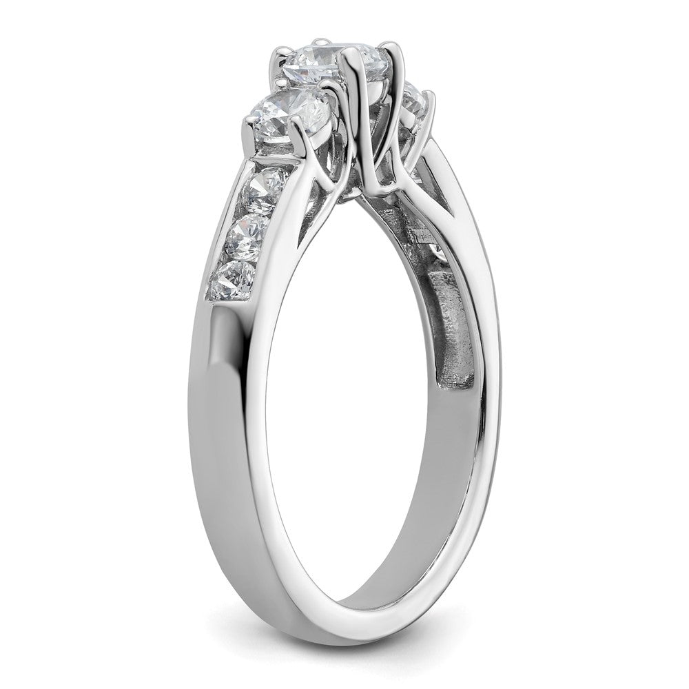 3 Stone Diamond Semi-Mount Engagement Rings