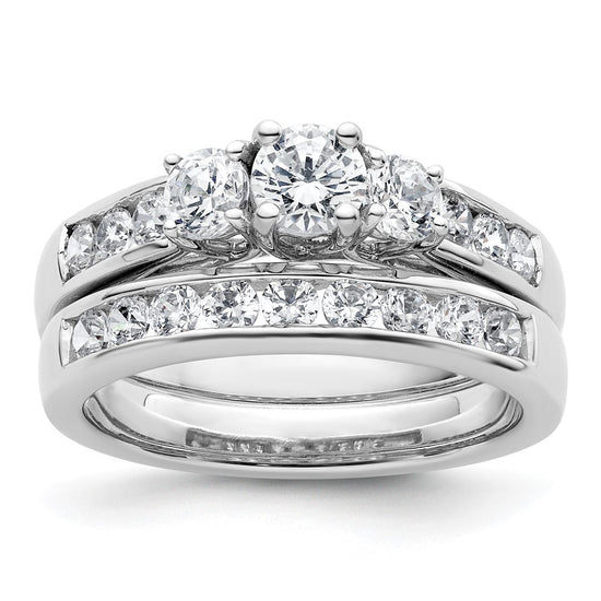 3 Stone Diamond Semi-Mount Engagement Rings