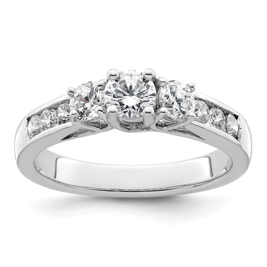 3 Stone Diamond Semi-Mount Engagement Rings