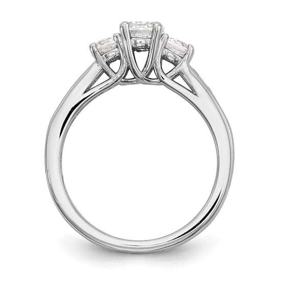 3 Stone Diamond Semi-Mount Engagement Rings