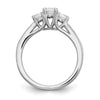 3 Stone Diamond Semi-Mount Engagement Rings