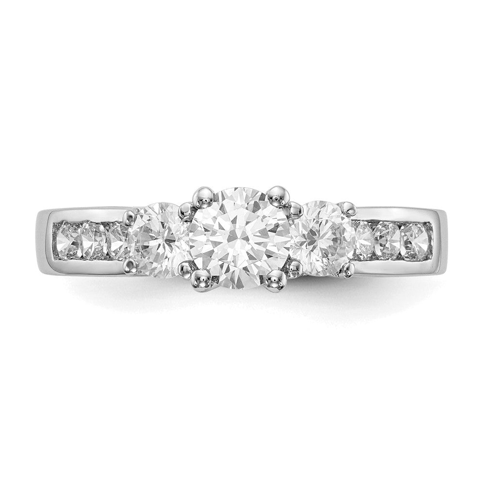 3 Stone Diamond Semi-Mount Engagement Rings