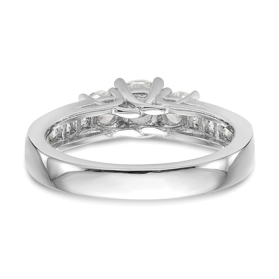 3 Stone Diamond Semi-Mount Engagement Rings