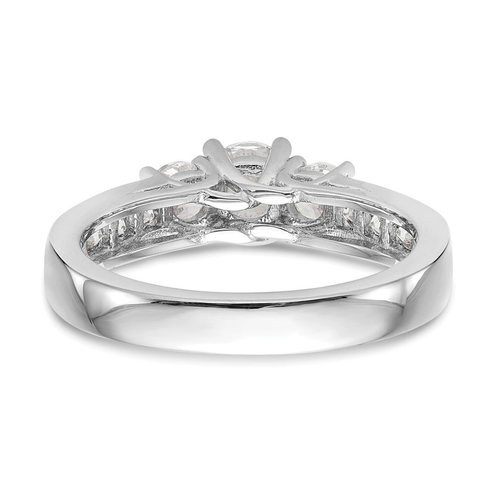 3 Stone Diamond Semi-Mount Engagement Rings