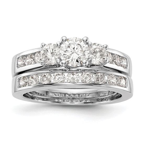 3 Stone Diamond Semi-Mount Engagement Rings